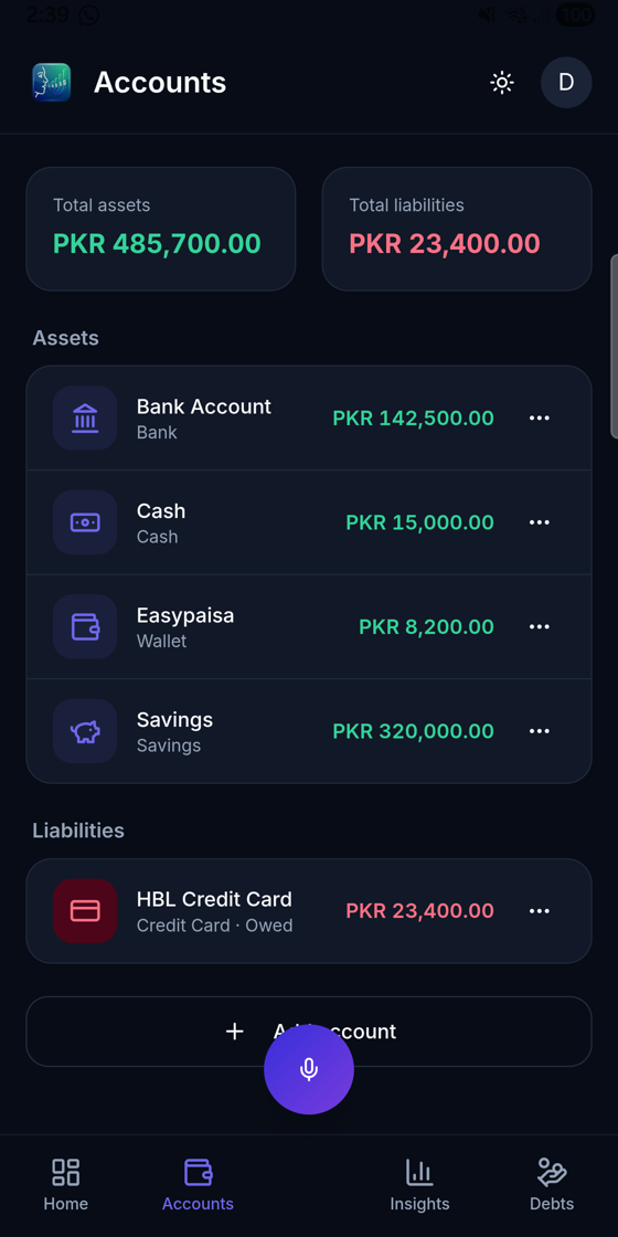VoiceLedger — All your accounts